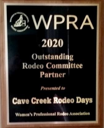 2020 WPRA Outstanding Rodeo Commitee Partner